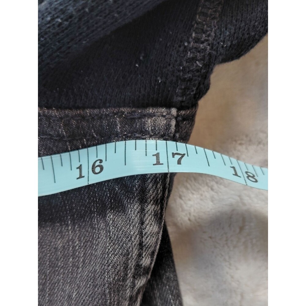 American Eagle Black Denim Hoodie Trucker Jacket Size Medium - Picture 8 of 9